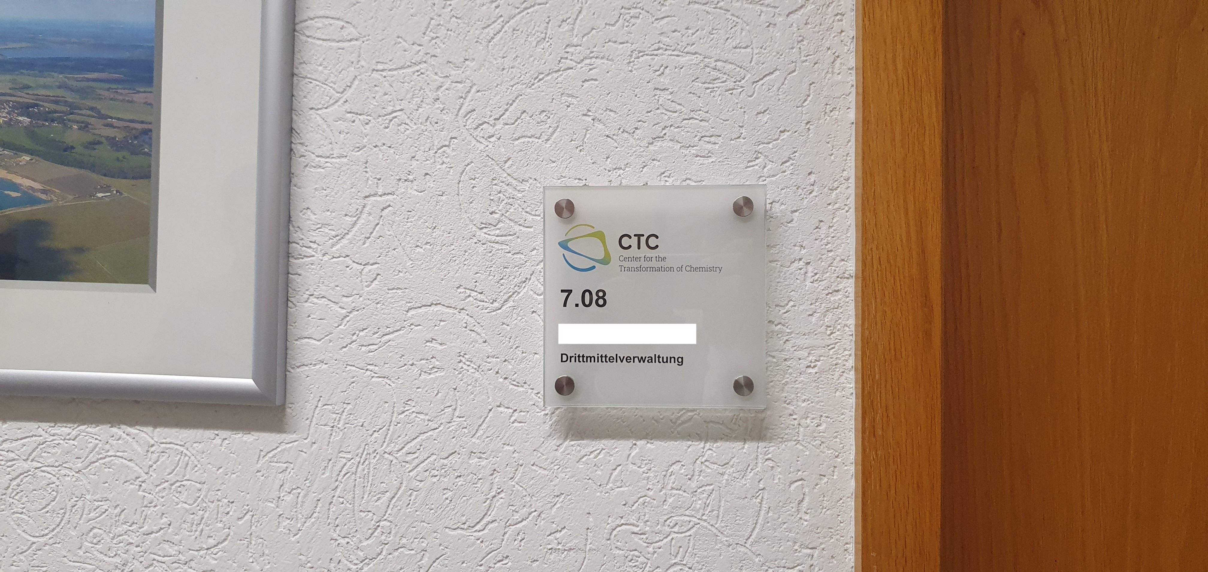 Türschild des neuen CTC-Büros Türschild des neuen CTC-Büros im Landratsamt Delitzsch