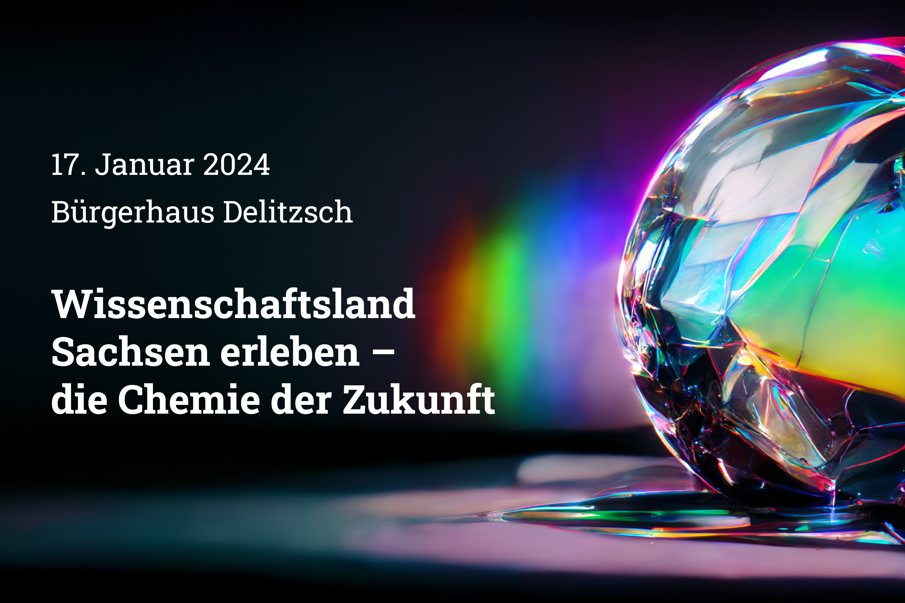 Schmuckbild zur Veranstaltung am 17. Januar 2024: Wissenschaftsland Sachsen erleben – die Chemie der Zukunft