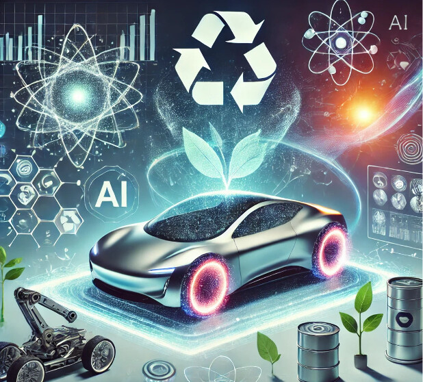 AI generated Image Moonshot recyclabe car